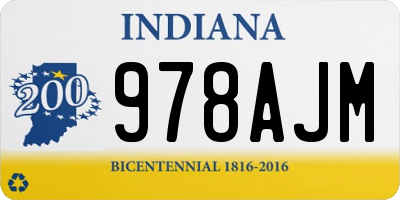 IN license plate 978AJM
