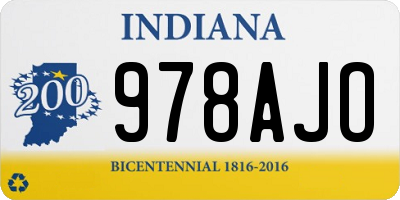 IN license plate 978AJO