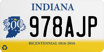 IN license plate 978AJP