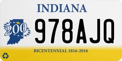 IN license plate 978AJQ