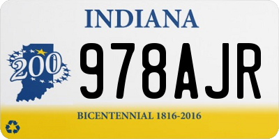 IN license plate 978AJR