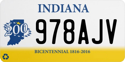IN license plate 978AJV
