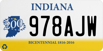 IN license plate 978AJW