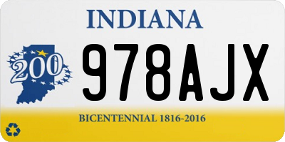 IN license plate 978AJX