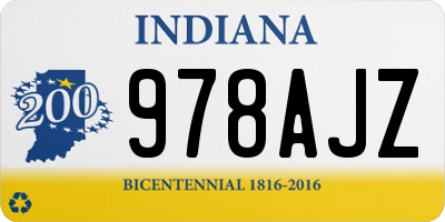 IN license plate 978AJZ