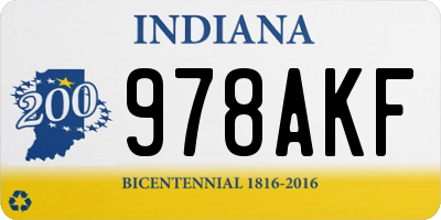 IN license plate 978AKF