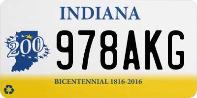 IN license plate 978AKG