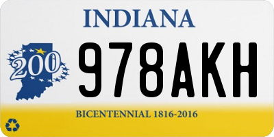 IN license plate 978AKH