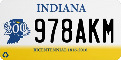 IN license plate 978AKM