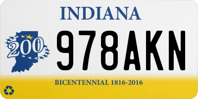 IN license plate 978AKN