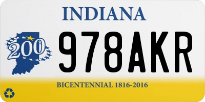 IN license plate 978AKR