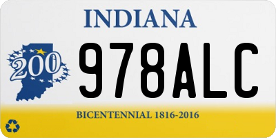 IN license plate 978ALC