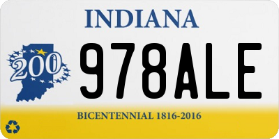 IN license plate 978ALE