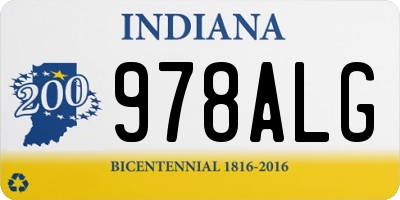 IN license plate 978ALG