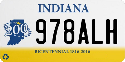 IN license plate 978ALH