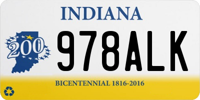 IN license plate 978ALK