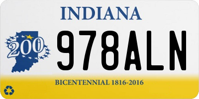 IN license plate 978ALN