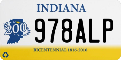 IN license plate 978ALP