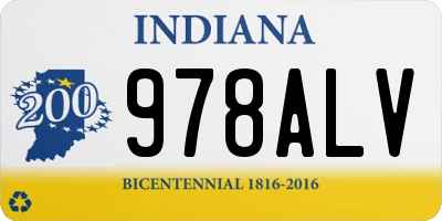 IN license plate 978ALV