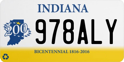 IN license plate 978ALY
