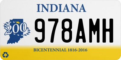 IN license plate 978AMH