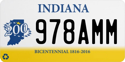 IN license plate 978AMM