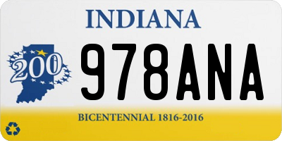 IN license plate 978ANA