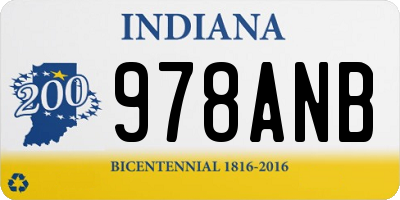 IN license plate 978ANB