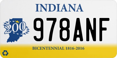 IN license plate 978ANF