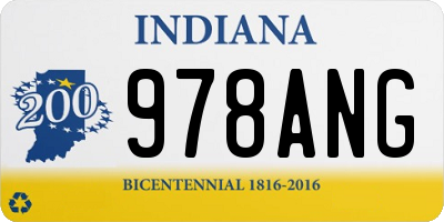 IN license plate 978ANG