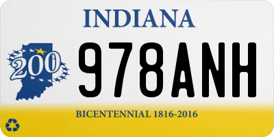 IN license plate 978ANH