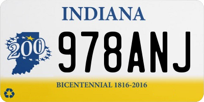 IN license plate 978ANJ