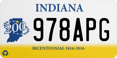 IN license plate 978APG