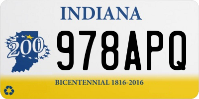 IN license plate 978APQ