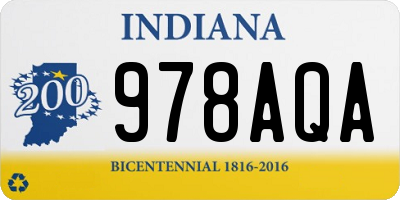IN license plate 978AQA