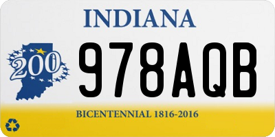 IN license plate 978AQB