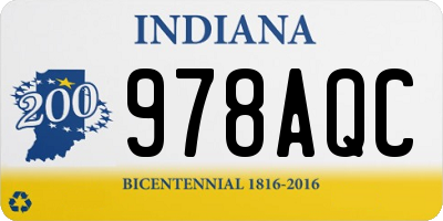 IN license plate 978AQC