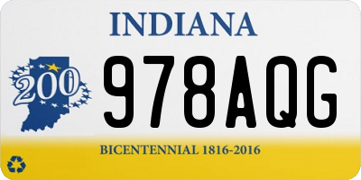 IN license plate 978AQG