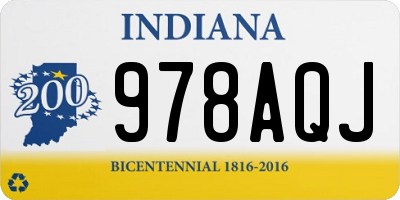 IN license plate 978AQJ