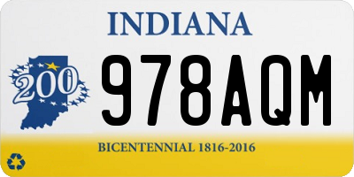 IN license plate 978AQM