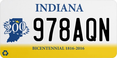 IN license plate 978AQN