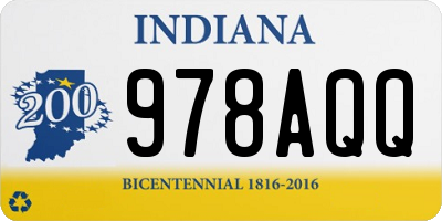IN license plate 978AQQ