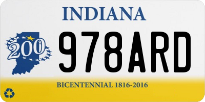 IN license plate 978ARD