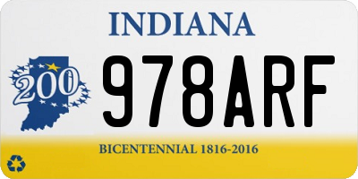 IN license plate 978ARF