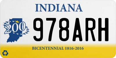 IN license plate 978ARH