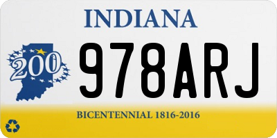 IN license plate 978ARJ