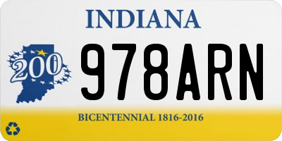 IN license plate 978ARN