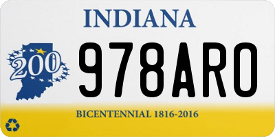 IN license plate 978ARO