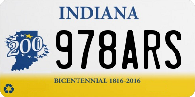 IN license plate 978ARS