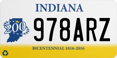 IN license plate 978ARZ